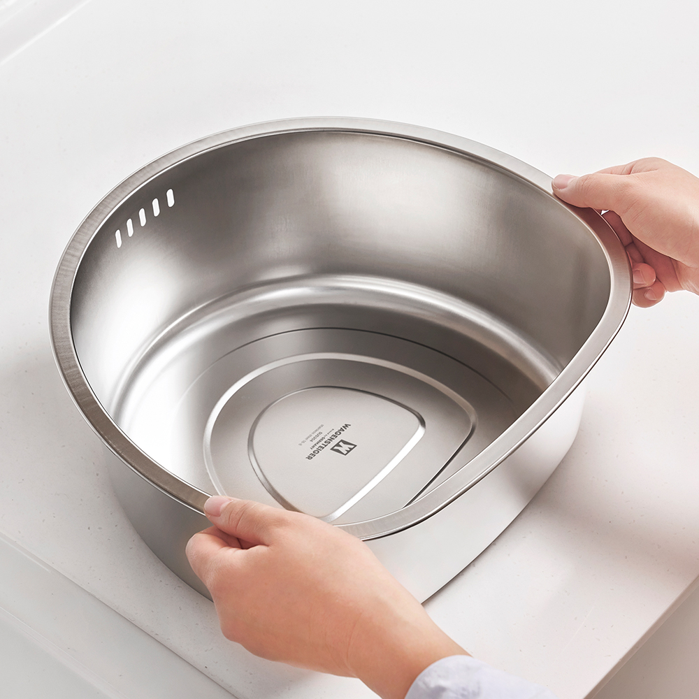 바겐슈타이거 스텐304 반원형 설거지통 8L(WAGENSTEIGER Semicircular Dish Tub 8L) - 4