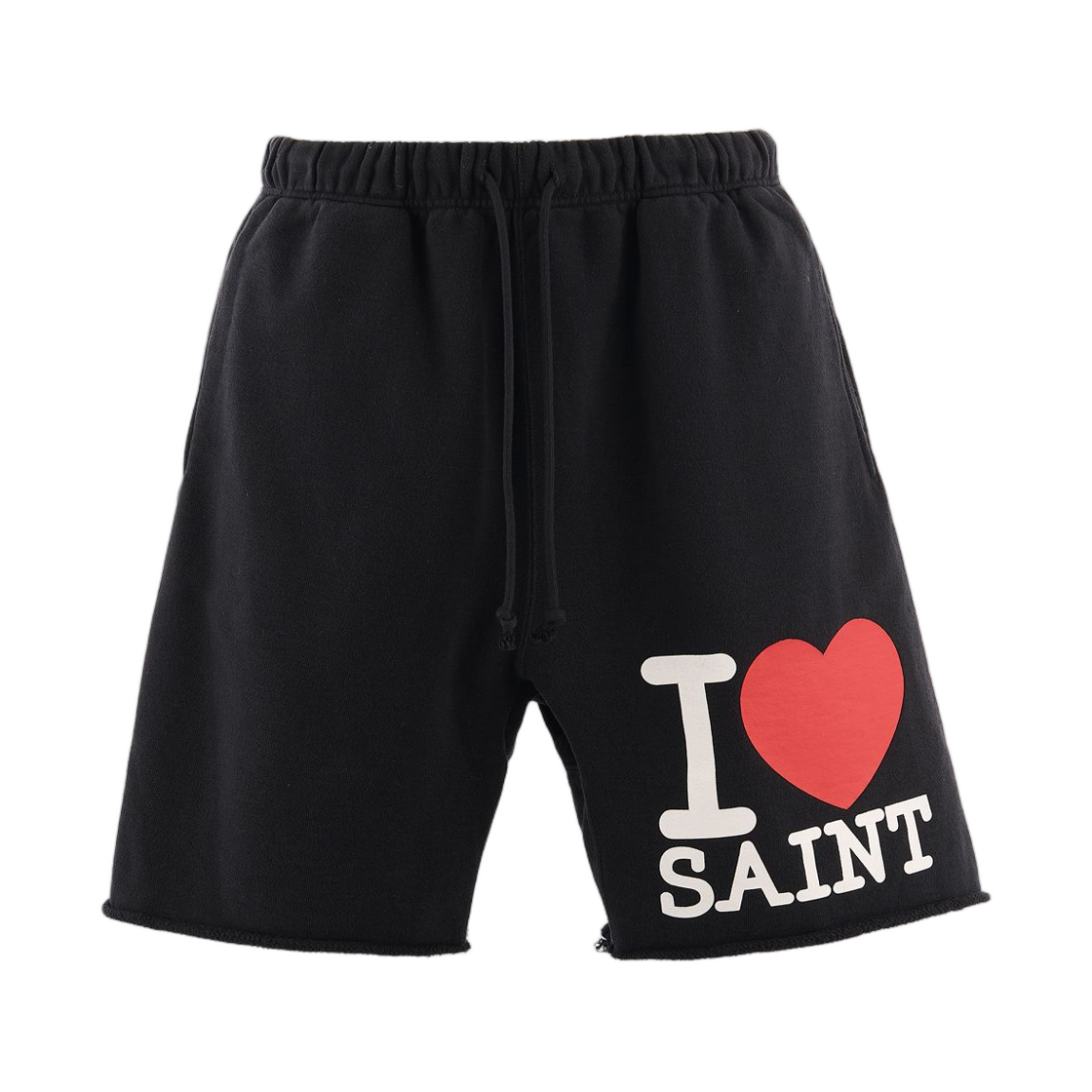 MK8-0000-066 Saint Mxxxxxx I Love Saint Sweat Shorts Black - 26SS