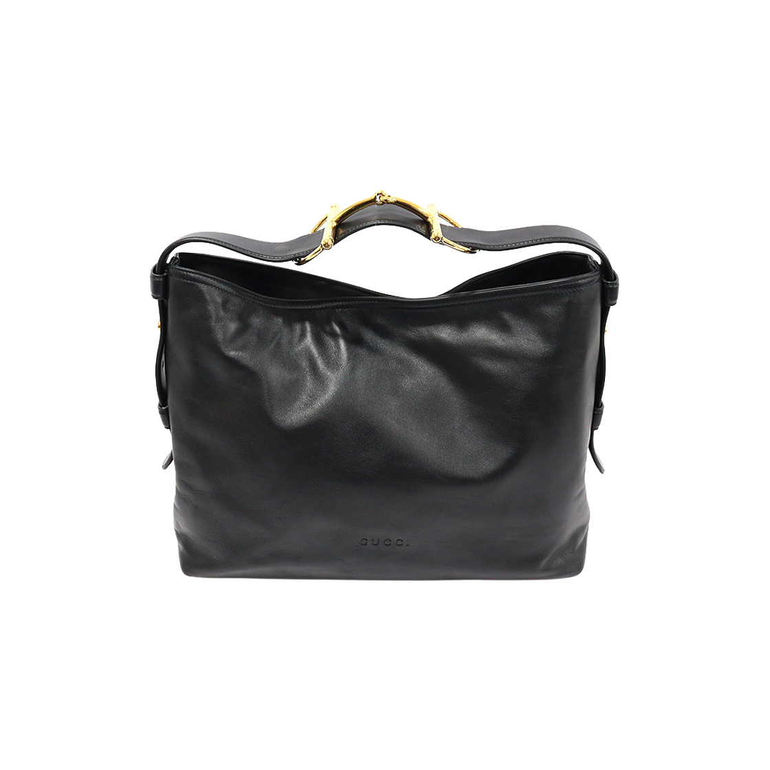 구찌 850926 블랙 소프트 스무드 레더 금장 홀스빗 베아트릭스 미디엄 호보 숄더백(Gucci 850926 Black Soft Smooth Leather Gold Horsebit Beatrice Medium Hobo Shoulder Bag)