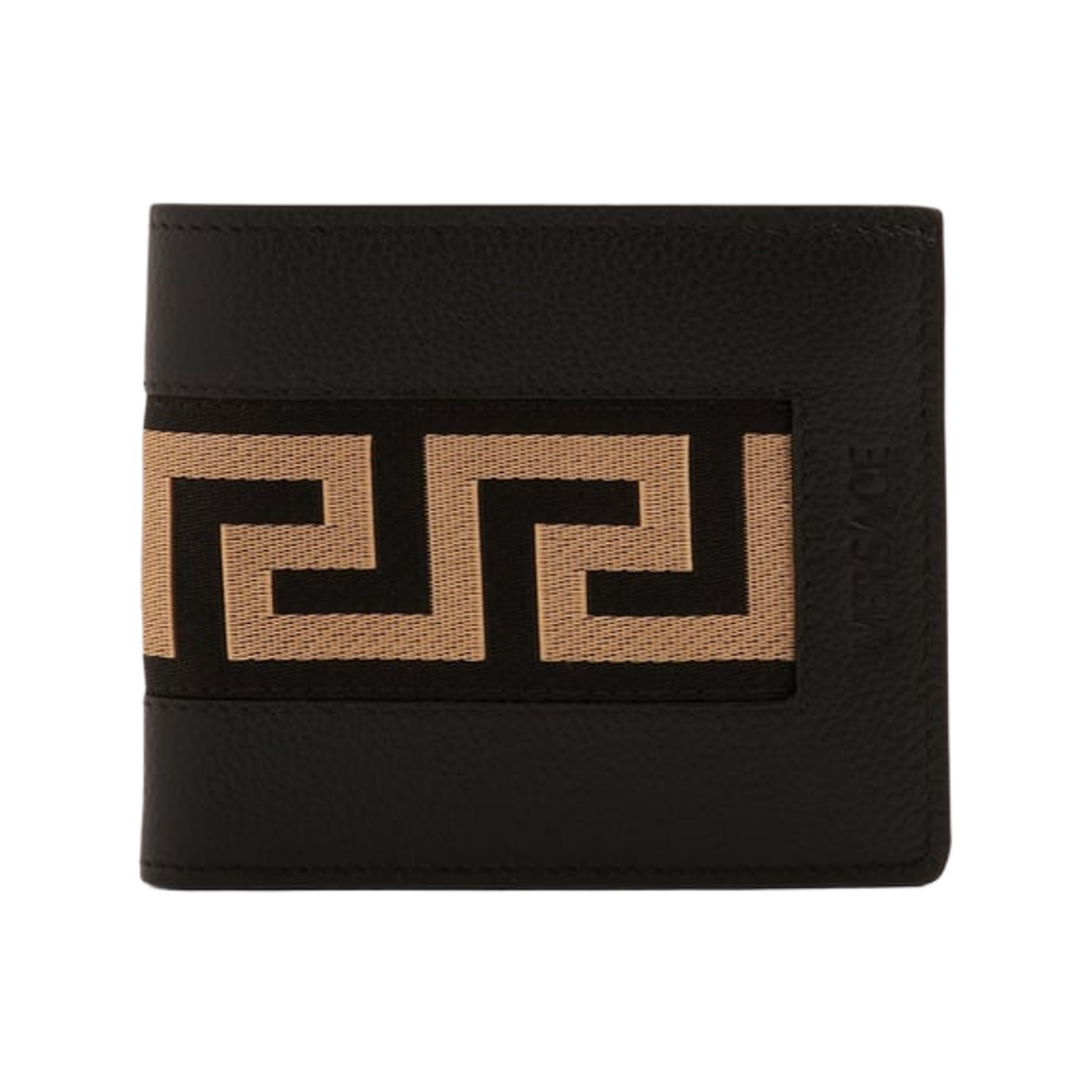 DPU2463-1A02649-2B150 Versace Greca Bi-Fold Wallet Black