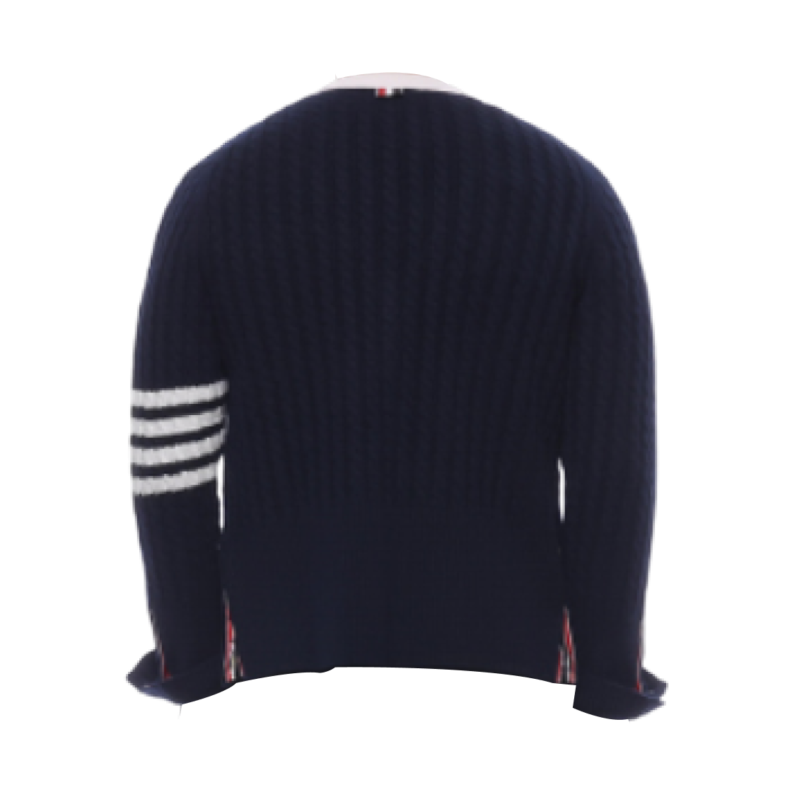톰브라운 캐시미어 사선 브이넥 가디건 네이비(Thom Browne Cashmere 4-Bar V-Neck Cardigan Navy) - 2