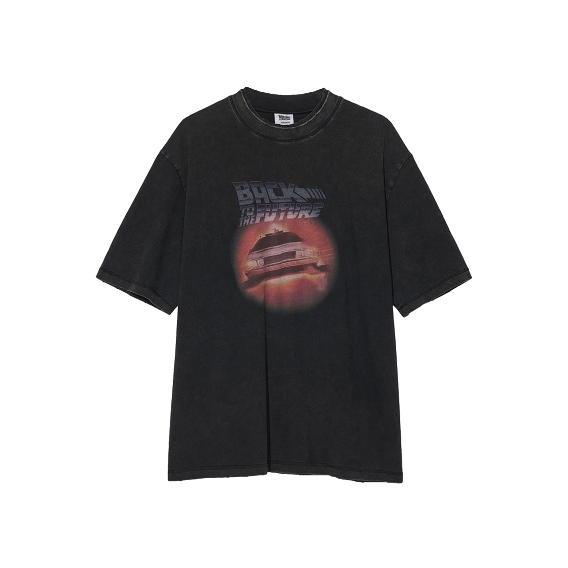 파르티멘토 리웍스 [백 투 더 퓨처] 타임머신 티 빈티지 블랙(Partimento Reworks [BACK TO THE FUTURE] Time Machine Tee VTG Black)