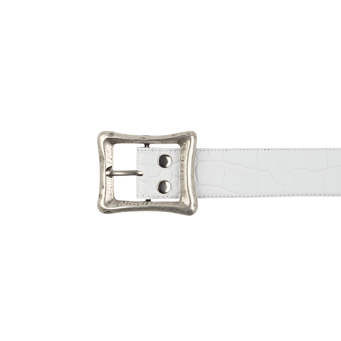에모스탠스클럽 코어 벨트 크록 엠보스드 화이트(emostanceclub Core Belt Croc Embossed WHITE) - 2