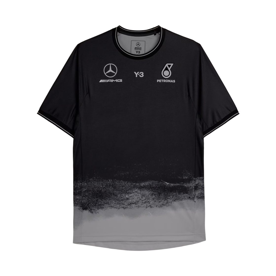 Y-3 x 메르세데스 AMG 페트로나스 F1 팀 실버 애로우 메카닉스 숏슬리브 저지 블랙(Y-3 x Mercedes AMG Petronas F1 Team Silver Arrow Mechanics SS Jersey Black)