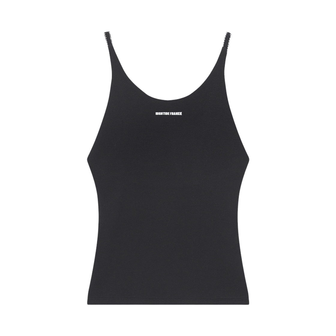 HF26ASL005BK HIGHTIDE FRANKIE Double Strap Lace Halter Top Black