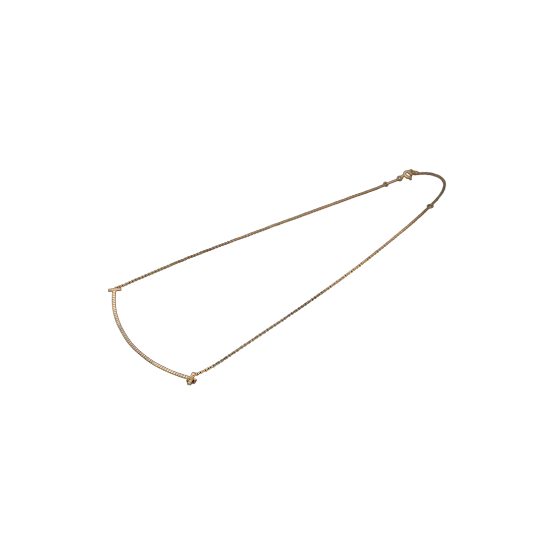 티파니앤코 33823282 18K 로즈 골드 0.19캐럿 다이아 티파니 T 스마일 라지 목걸이(Tiffany & Co. 18K Rose Gold 0.19 Carat Tiffany T Smile Large Necklace)