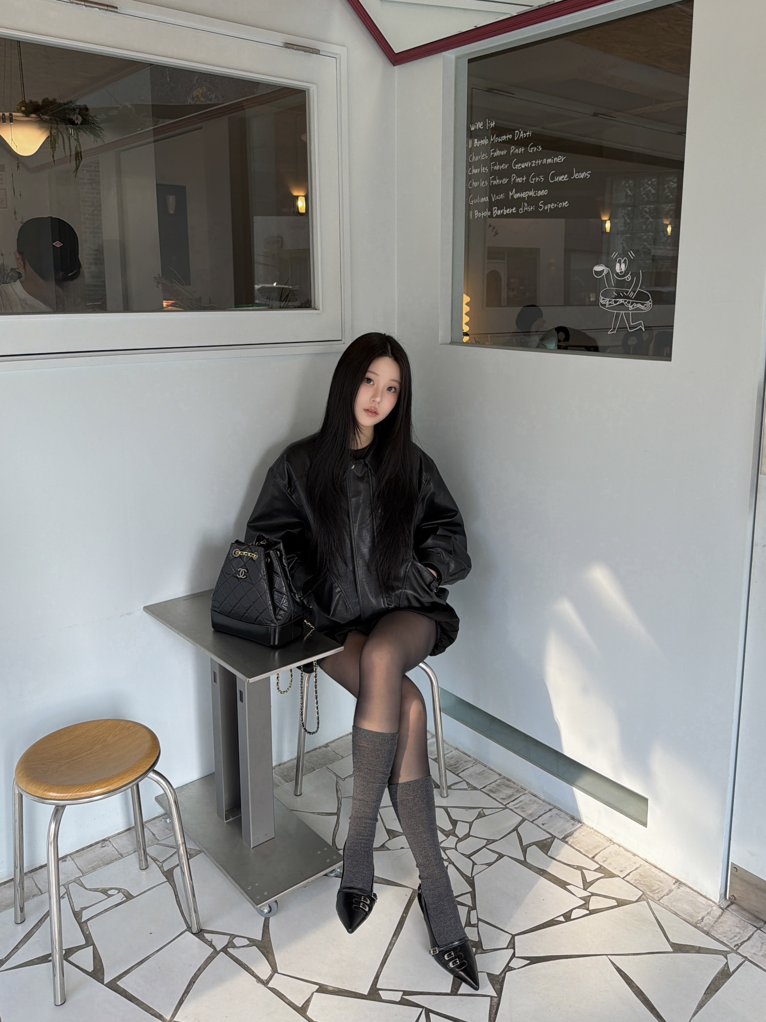 Chanel Small Gabrielle Backpack Aged Calfskin & Gold Silver Black, Moodnight Cindy 3 Belted Sling-Back Kitten Heels Black 착용 스타일 - 1