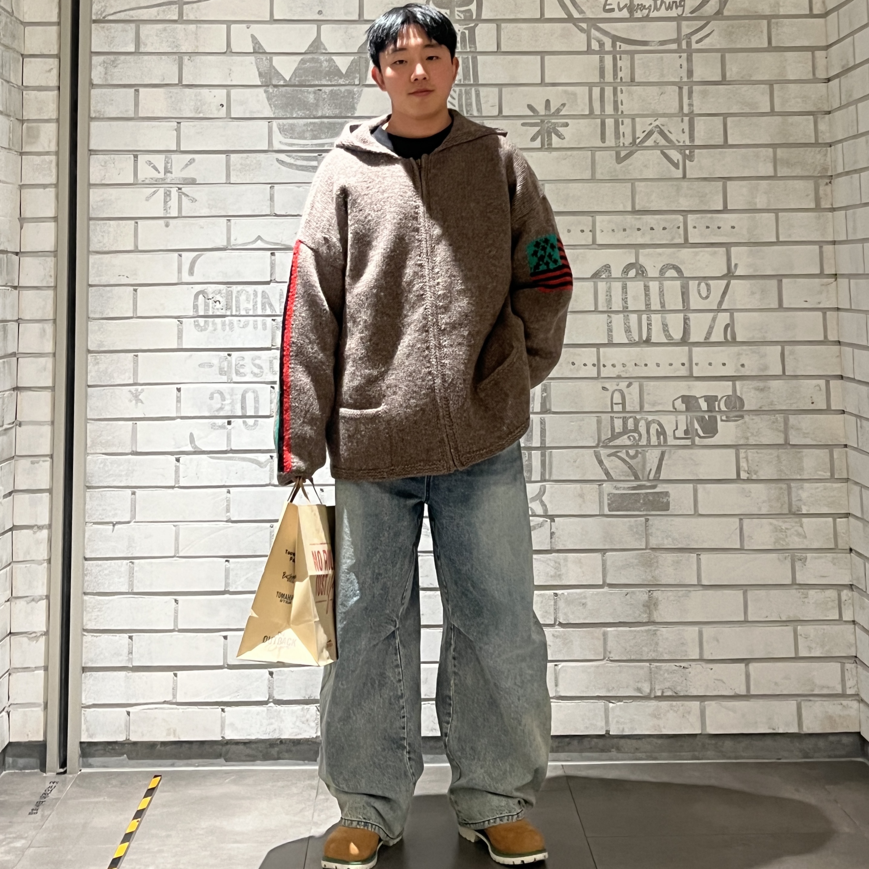 Stussy x Denim Tears Sweater Grey, Kasina x Timberland 6 In Premium Vibram Gtx Wheat - Wide 착용 스타일 - 1