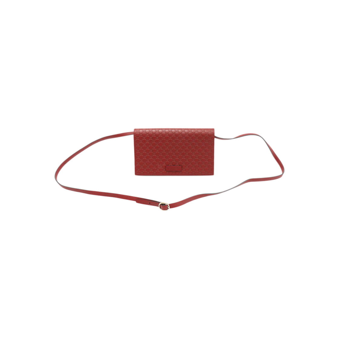 ITL27T854L5I Gucci 466507 Red GG Logo Microshima Leather Clutch Crossbody Bag