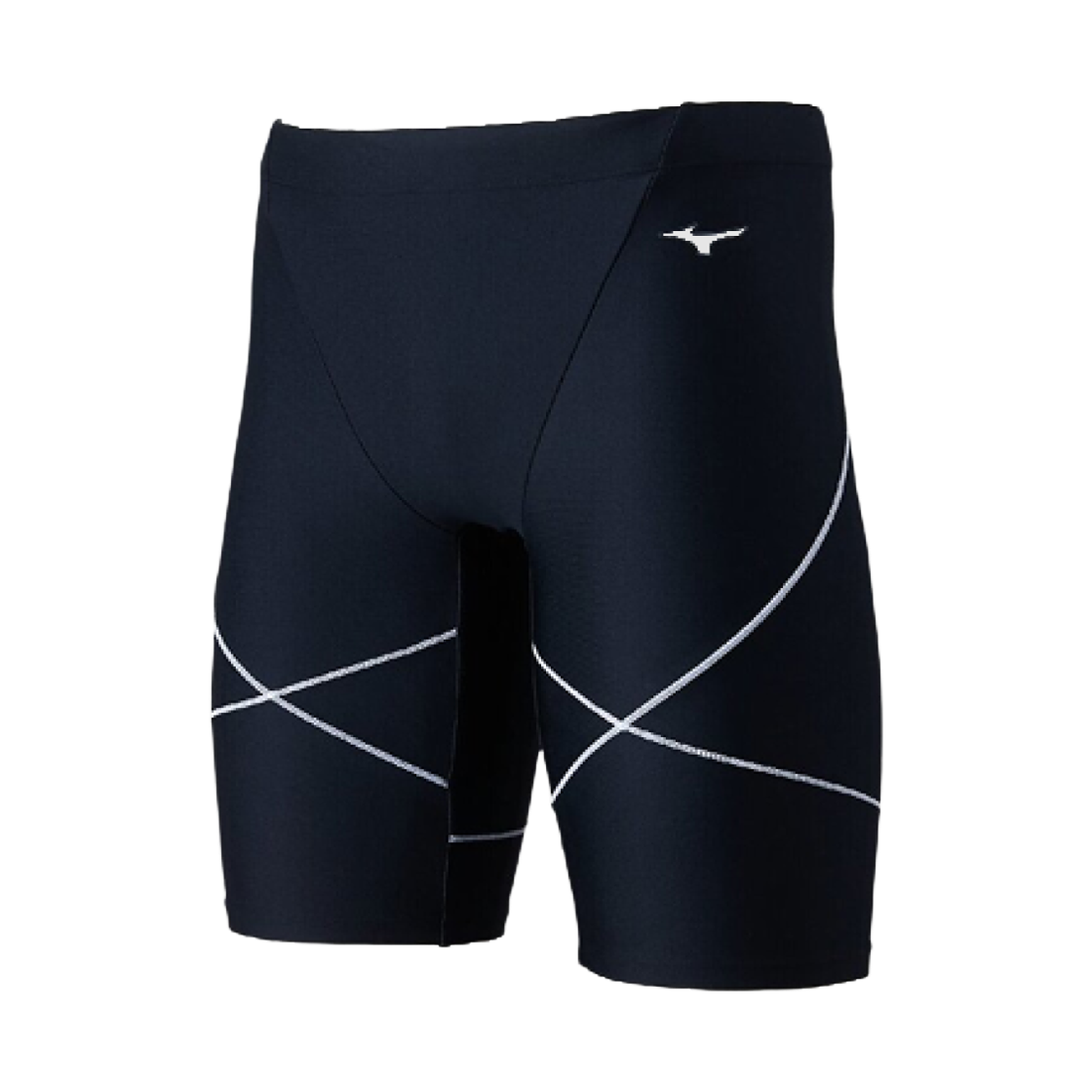미즈노 하프 스패츠 스윔 피트니스 블랙 화이트(Mizuno Half Spats Swim Fitness Black White) - 1