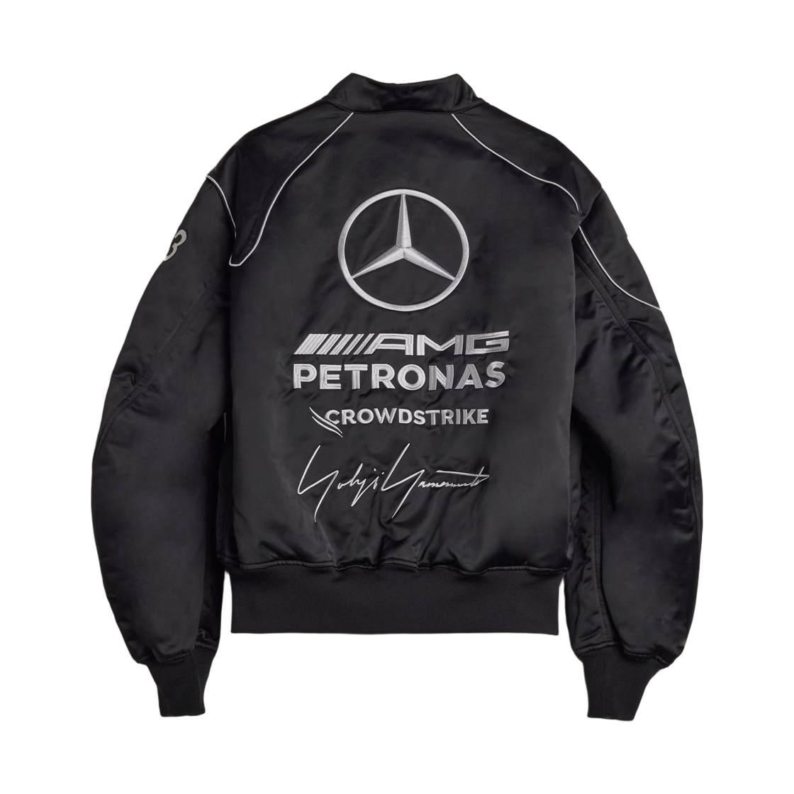 메르세데스 AMG 페트로나스 x Y-3 F1 팀 실버 애로우 메르세데스 팀 자켓 블랙(Mercedes AMG Petronas x Y-3 F1 Team Silver Arrow Mercedes Team Jacket Black) - 2