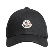 Moncler Cotton Gabardine Baseball Cap Black - 26SS