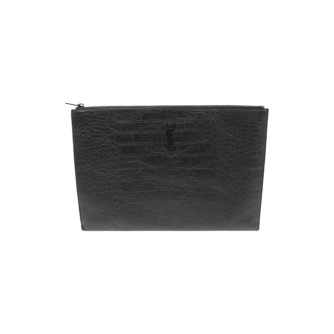 생로랑 485628 블랙 크로커다일 패턴 모노그램 다큐먼트 홀더 클러치(Saint Laurent Monogram Document Holder Clutch in Black Crocodile Pattern) - 1