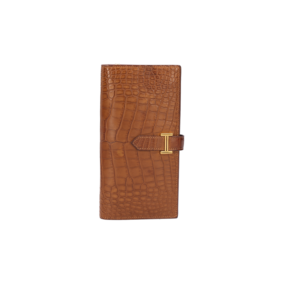 에르메스 H048601CC37 베안 장지갑 엘리게이터 미시시피 골드 B각인(Hermes H048601CC37 Bearn Long Wallet Alligator Mississippi Gold B Stamp)