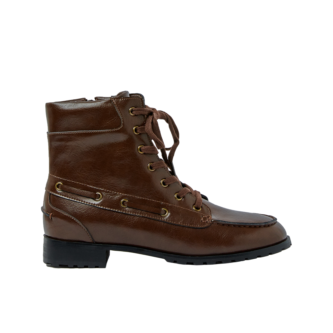 MD0328_2 Moodnight Grady Lace-Up Walker Boots l Dark-Brown
