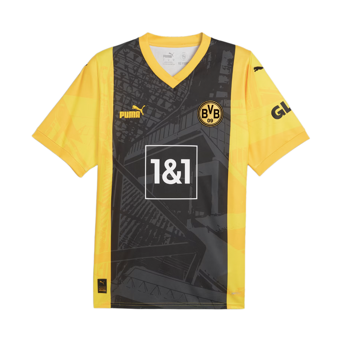 777069-01 Puma Borussia Dortmund Jersey Yellow Black (Non Marking Ver.)