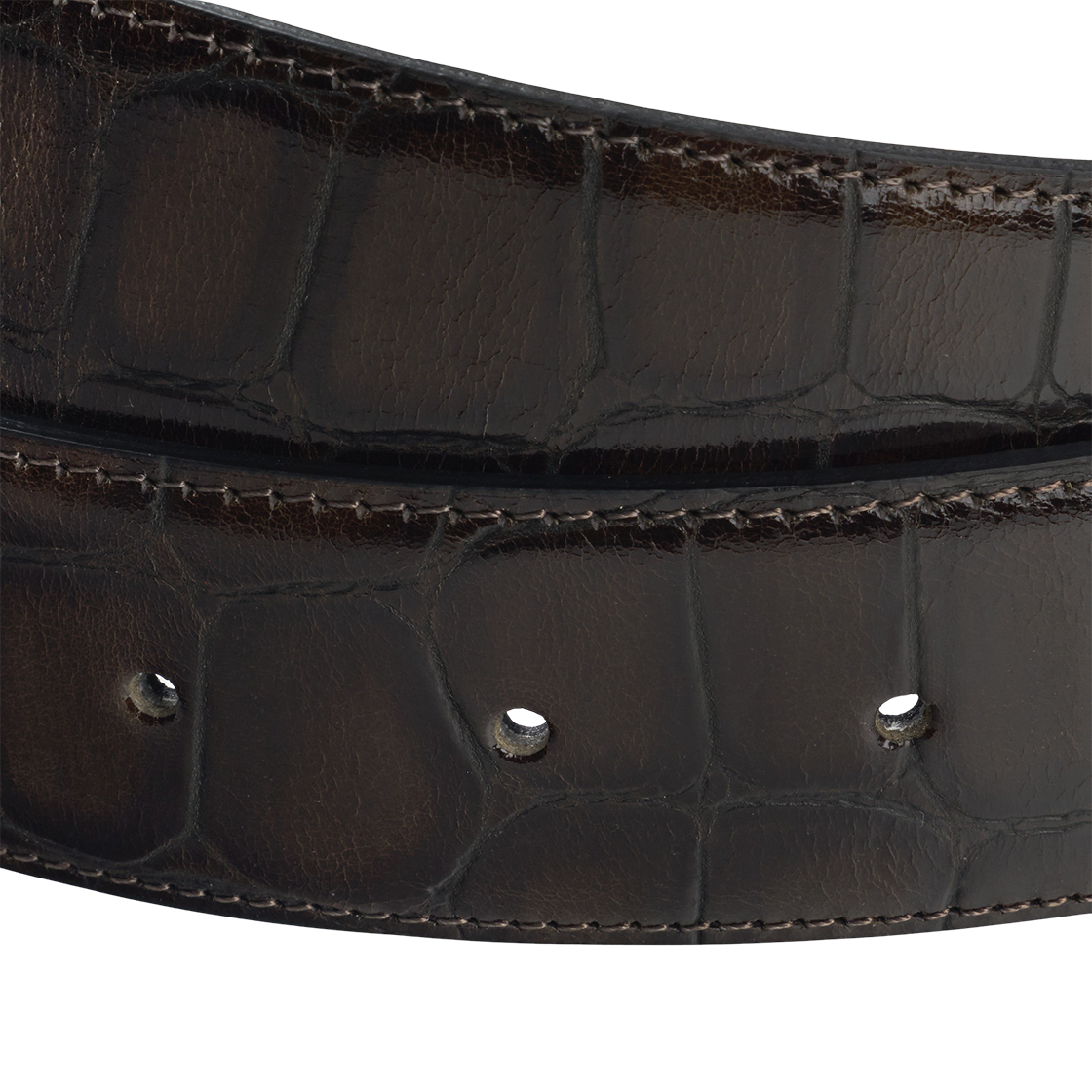 에모스탠스클럽 코어 벨트 크록 엠보스드 브라운(emostanceclub Core Belt Croc Embossed BROWN) - 3