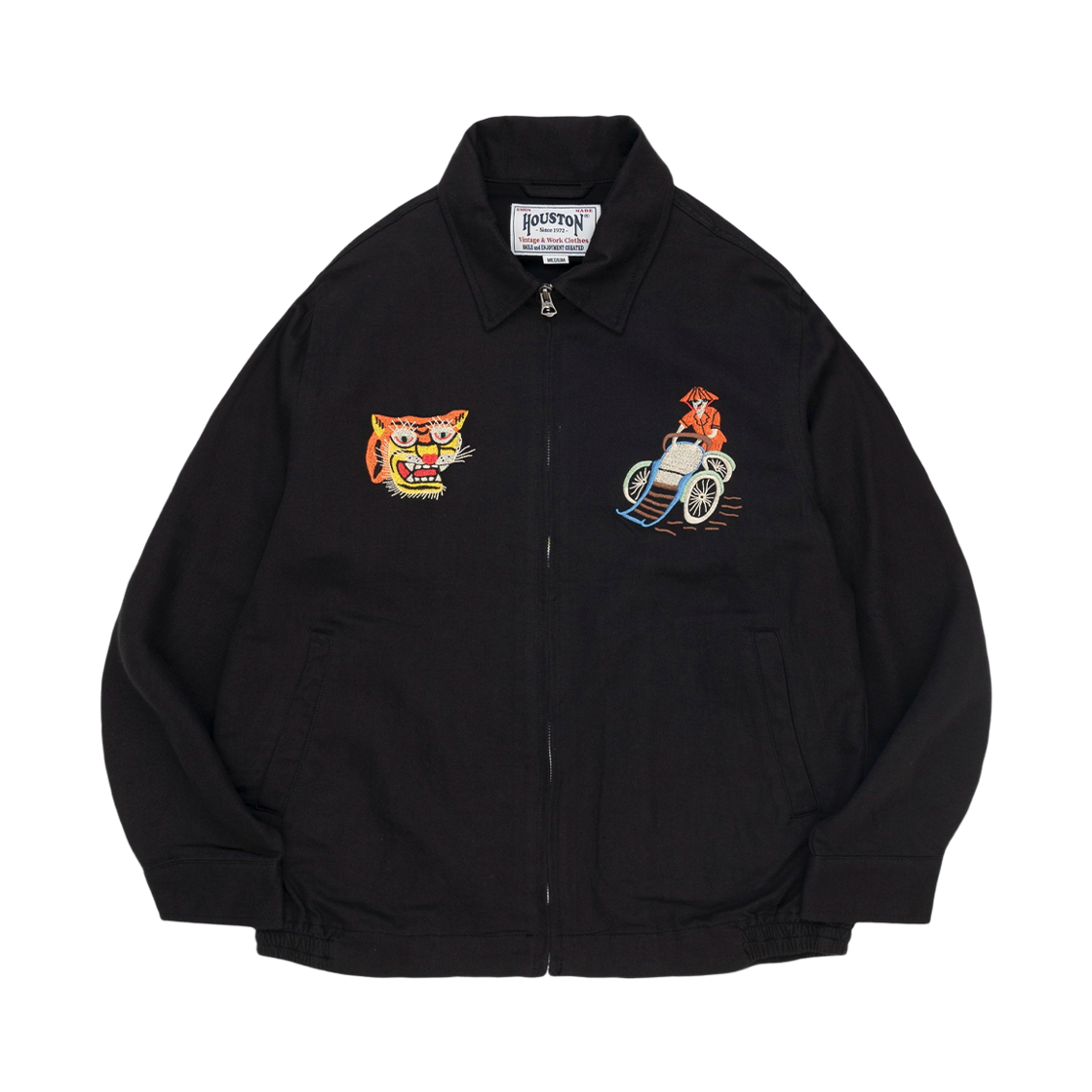 51593BK Houston Japan Cotton Linen Vietnam Jacket Tiger Black 51593