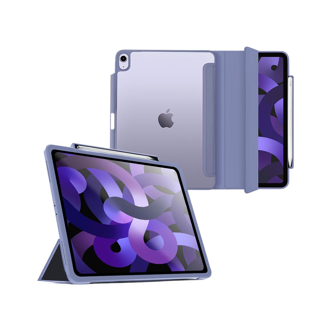 탱글우드 아이패드 에어 10.9/11인치(4/5/6/7세대 호환, M1/M2/M3) 클리어 핏 케이스 애플펜슬 수납 스마트커버(Tanglewood iPad Air 10.9/11-inch (4th/5th/6th/7th Gen Compatible, M1/M2/M3) Clear Fit Case with Apple Pencil Holder Smart Cover) - 4