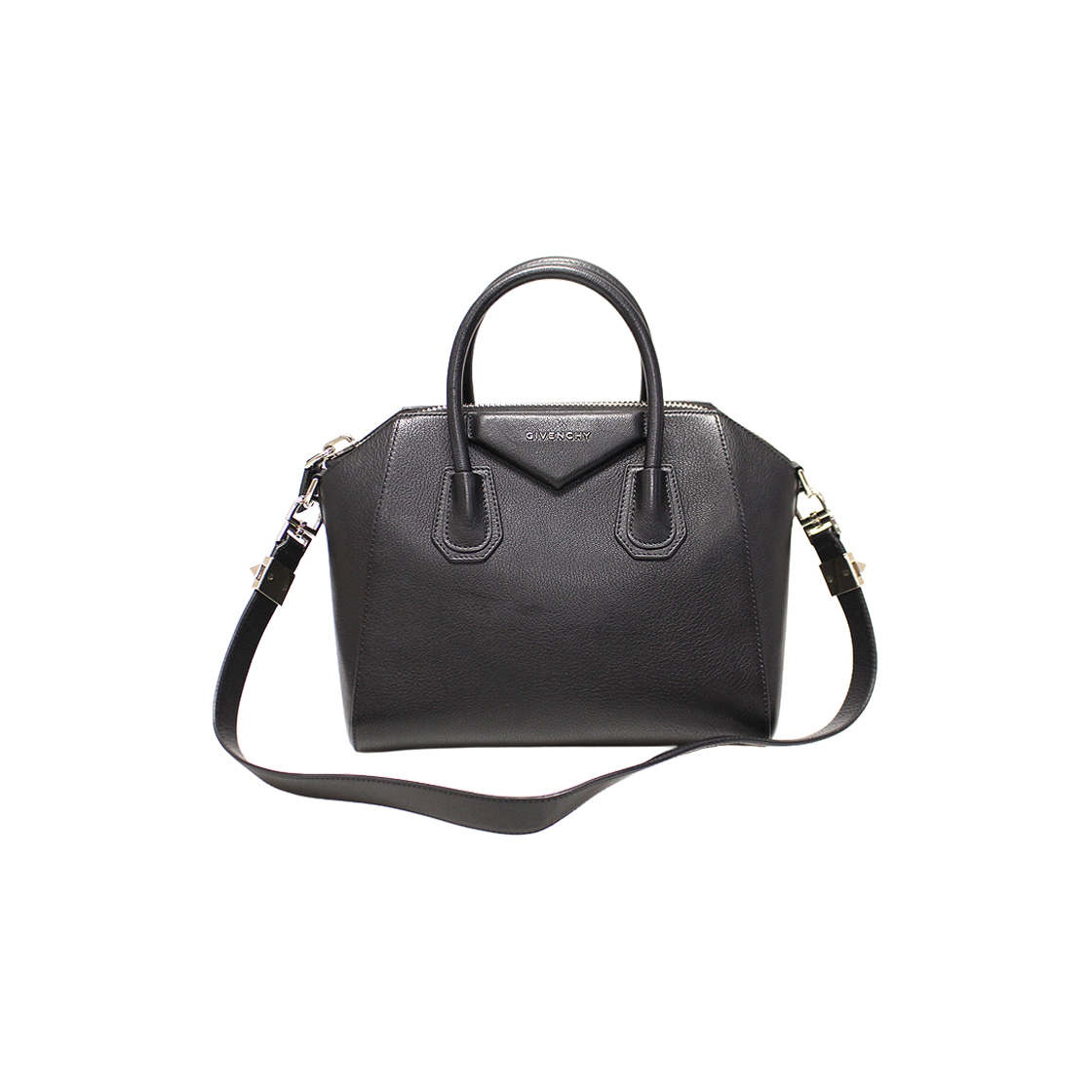 ITJG24CER82P Givenchy Antigona Small 2-Way Black Goatskin Bag