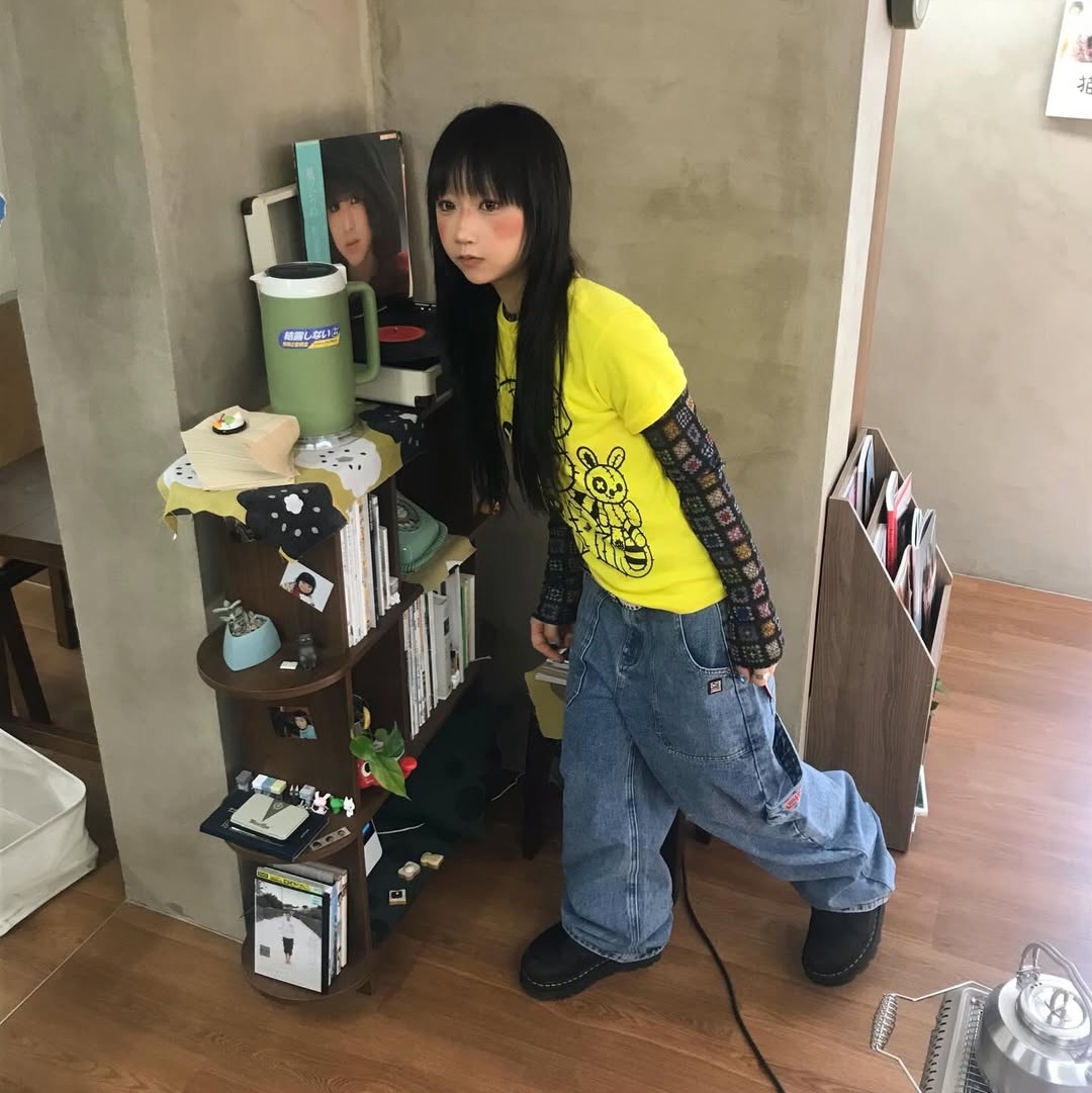 SPORT CHAMBER SC 90's Carpenter Denim Pants Blue 착용 스타일 - 1