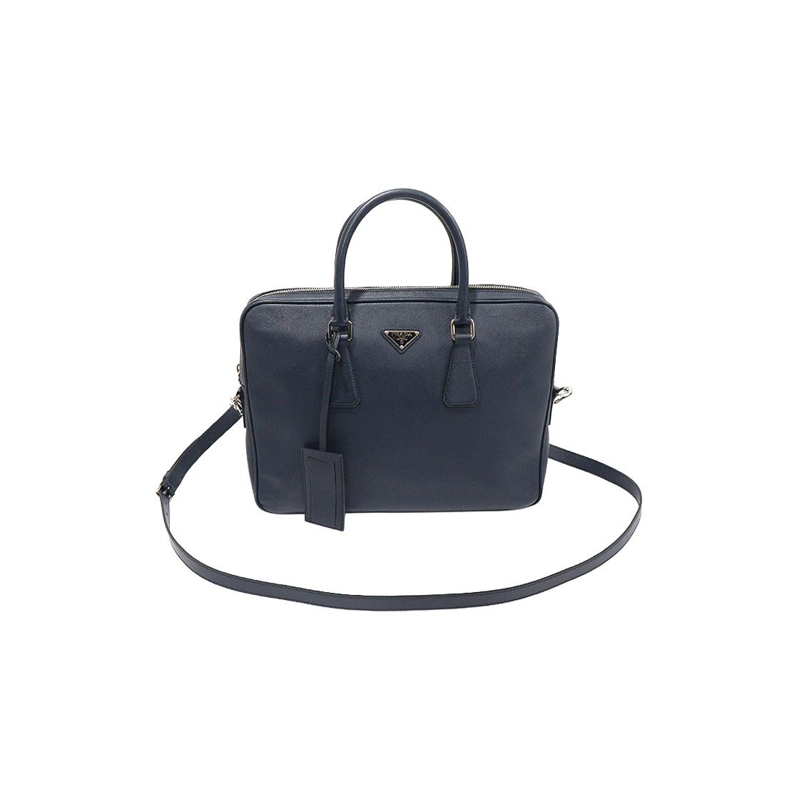 프라다 2VE368 네이비 사피아노 레더 워크백 브리프케이스 서류가방 2WAY(Prada 2VE368 Navy Saffiano Leather 2-Way Briefcase)