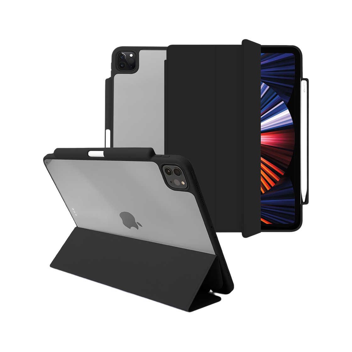 탱글우드 아이패드 프로 11인치(1/2/3/4세대) 클리어 핏 케이스 애플펜슬 수납 스마트커버(Tanglewood iPad Pro 11-inch (1st/2nd/3rd/4th Gen) Clear Fit Case with Apple Pencil Holder Smart Cover) - 3