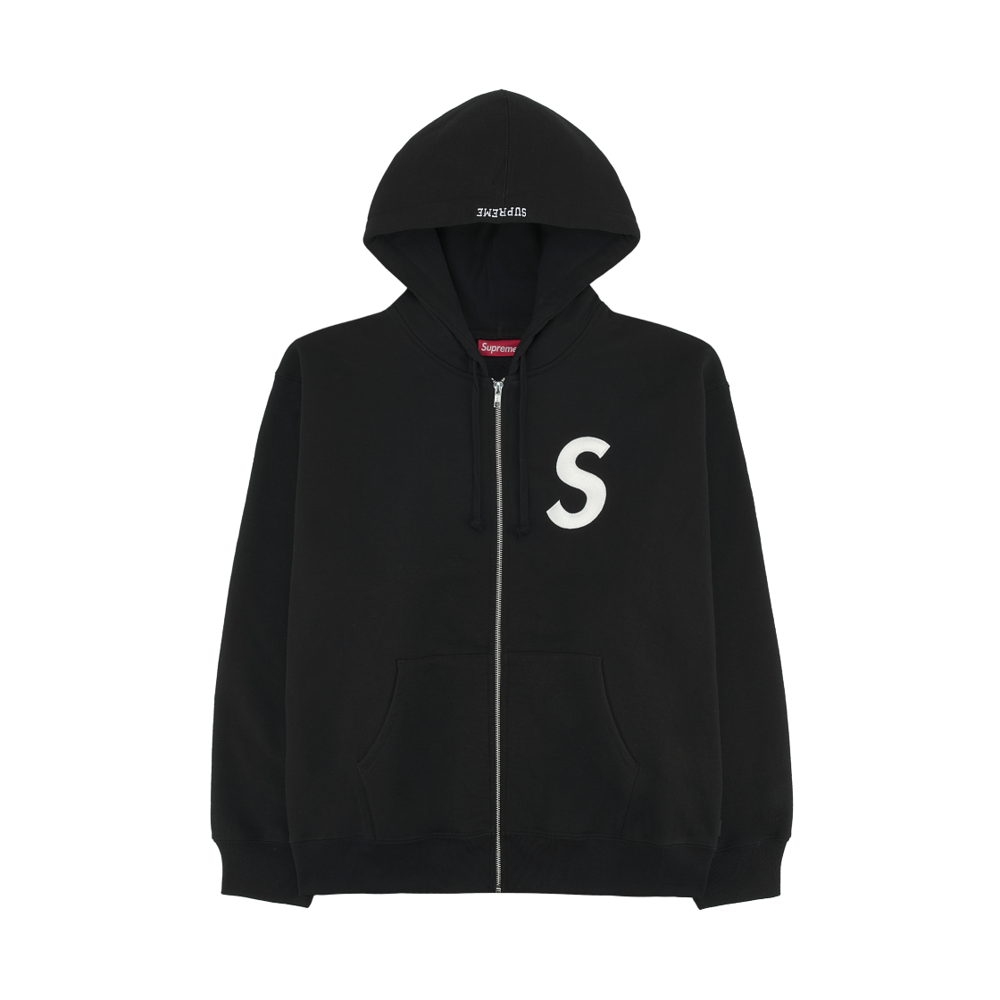 슈프림 S 로고 집업 후드 스웨트셔츠 블랙 - 25FW(Supreme S Logo Zip Up Hooded Sweatshirt Black - 25FW)