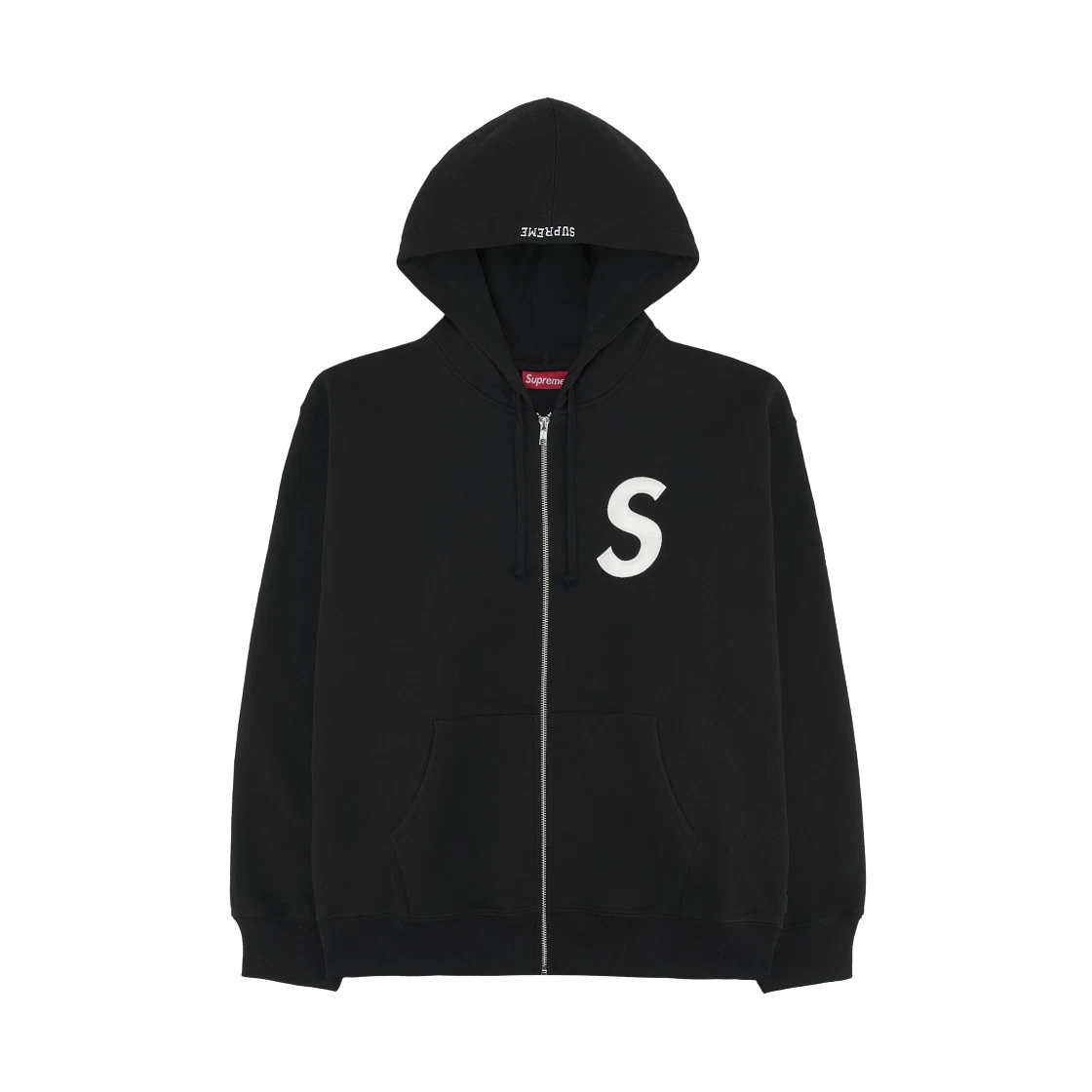 Supreme Supreme S Logo Zip Up Hooded Sweatshirt Black - 25FW · S
