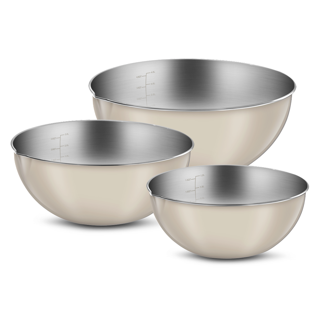 바겐슈타이거 파르베 믹싱볼세트 베이지(WAGENSTEIGER Farbe Mixing Bowl Set Beige)