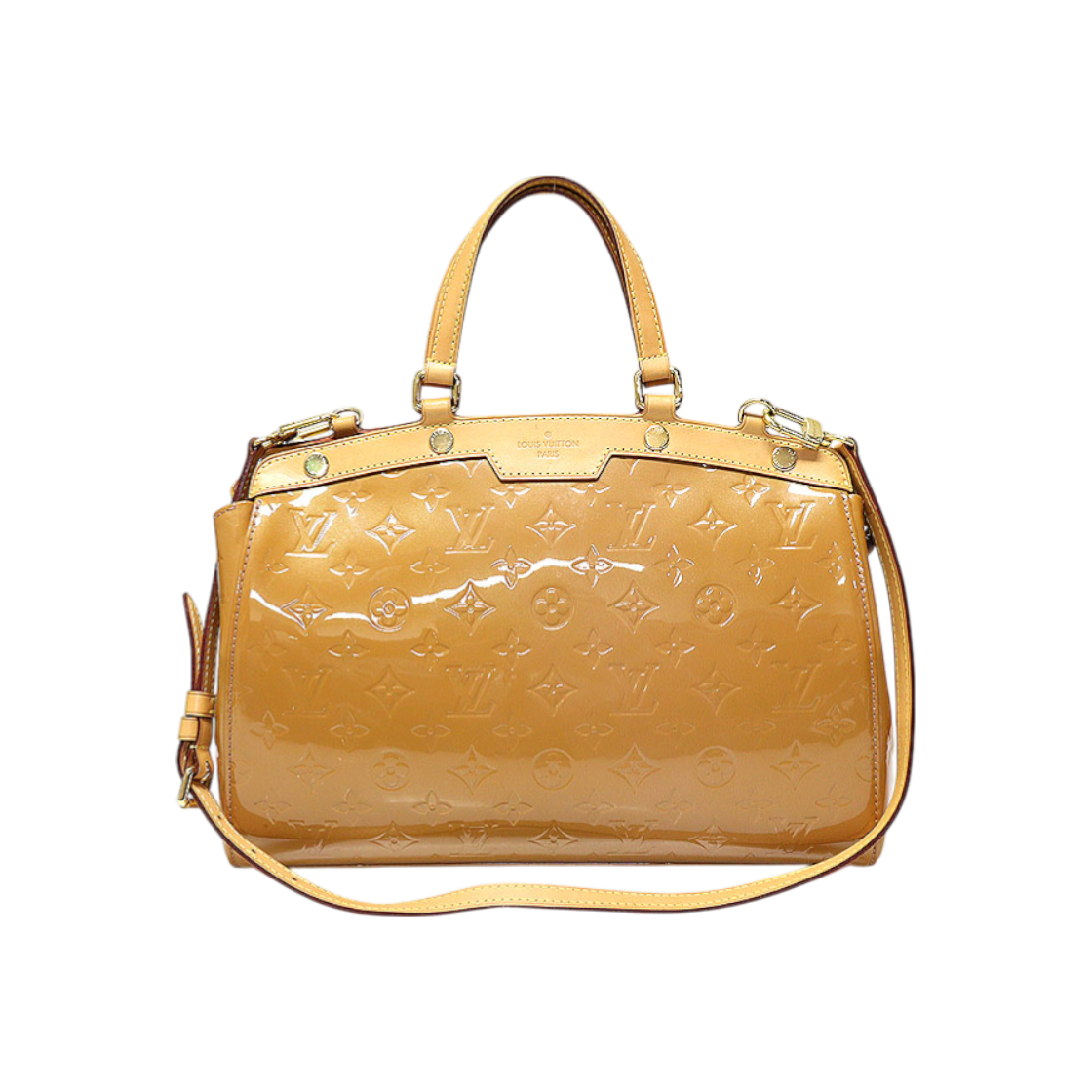 IT4RMIGVNEPK Louis Vuitton Monogram Vernis Rose Velours Brea MM 2-Way Bag