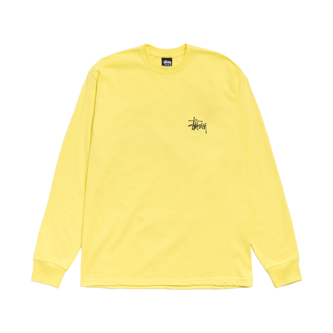 스투시 베이직 스투시 롱슬리브 티셔츠 레몬(Stussy Basic Stussy LS T-Shirt Lemon) - 2
