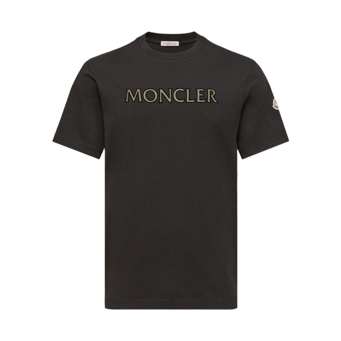 몽클레르 로고 프린트 코튼 티셔츠 블랙 - 26SS(Moncler Logo Print Cotton T-Shirt Black - 26SS) - 1