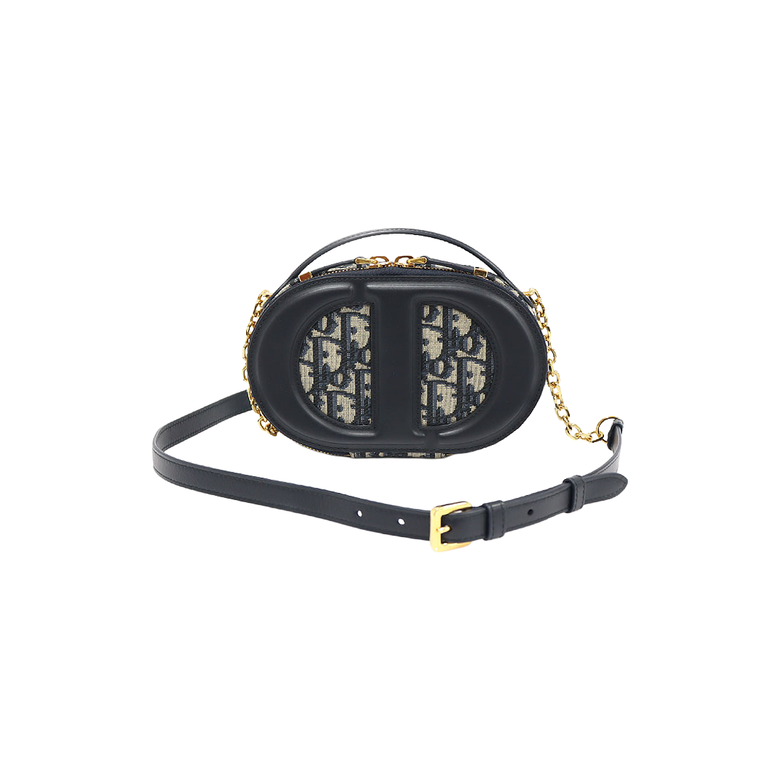 디올 S2201UTZQ_M928 블루 오블리크 자카드 CD 시그니쳐 오벌 카메라 토트 2WAY(Dior Blue Oblique Jacquard CD Signature Oval Camera Tote 2-Way) - 1