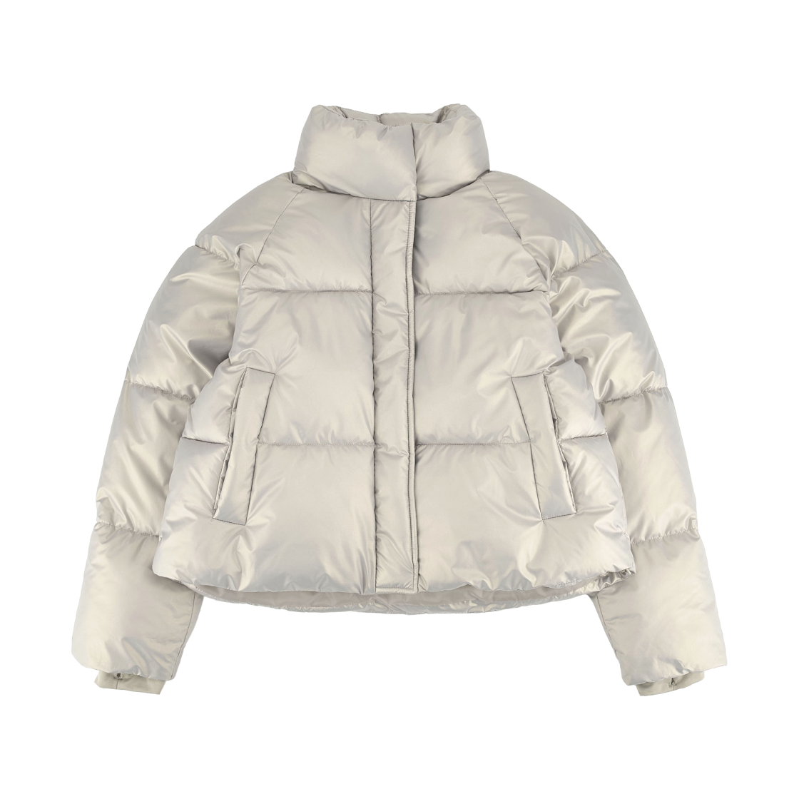(W) 스파오 파스텔 푸퍼 글로시 실버((W) Spao Pastel Puffer Glossy Silver)