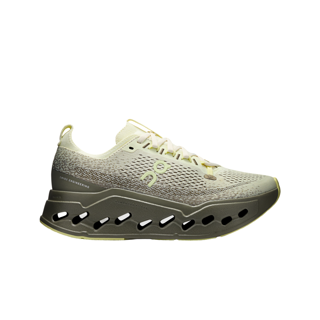 (W) 온 러닝 클라우드서퍼 맥스 시들링 올리브((W) On Running Cloudsurfer Max Seedling Olive)