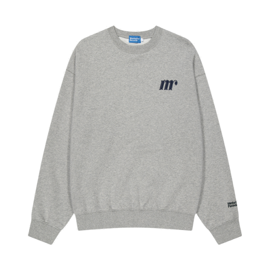 맨하탄 레코즈 로고 크루넥 - 그레이