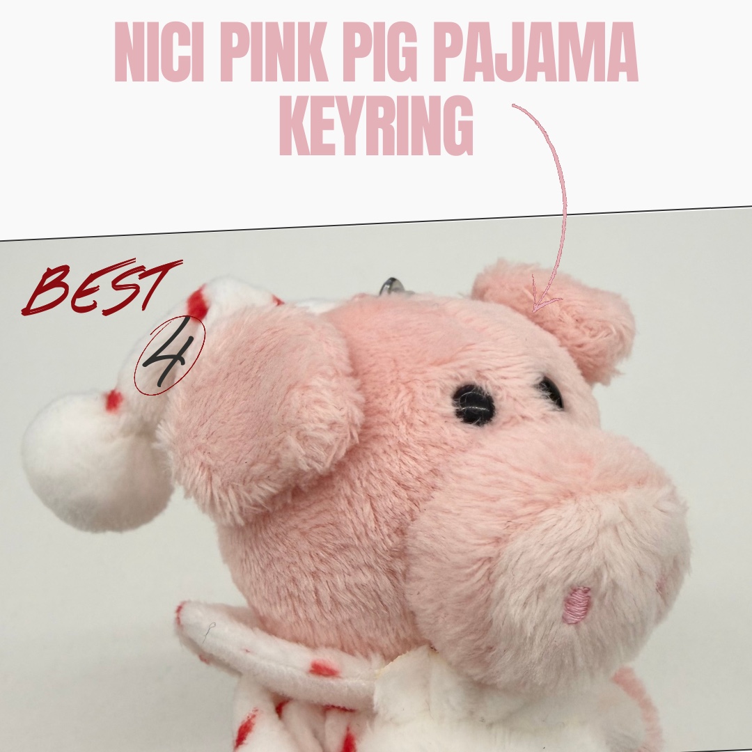 [KREAM 단독] NICI Pink Pig Pajama Keychain 10cm 착용 스타일