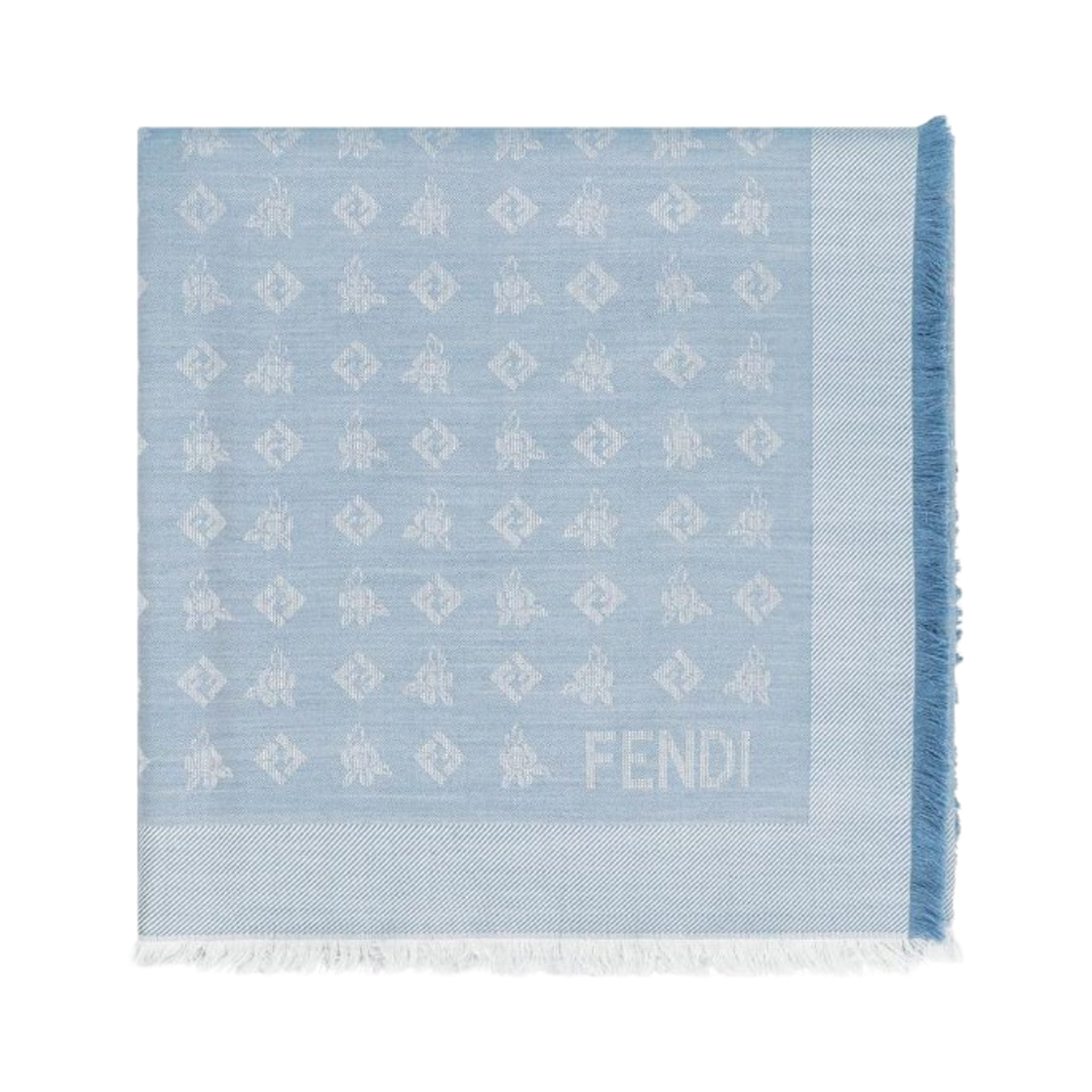 (W) 펜디 FF 울 숄 블루((W) Fendi FF Wool Shawl Blue)
