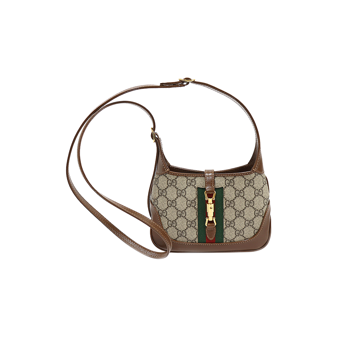 구찌 637092 GG 수프림 캔버스 금장 재키 1961 미니 크로스백(Gucci 637092 GG Supreme Canvas Gold Hardware Jackie 1961 Mini Crossbody Bag)