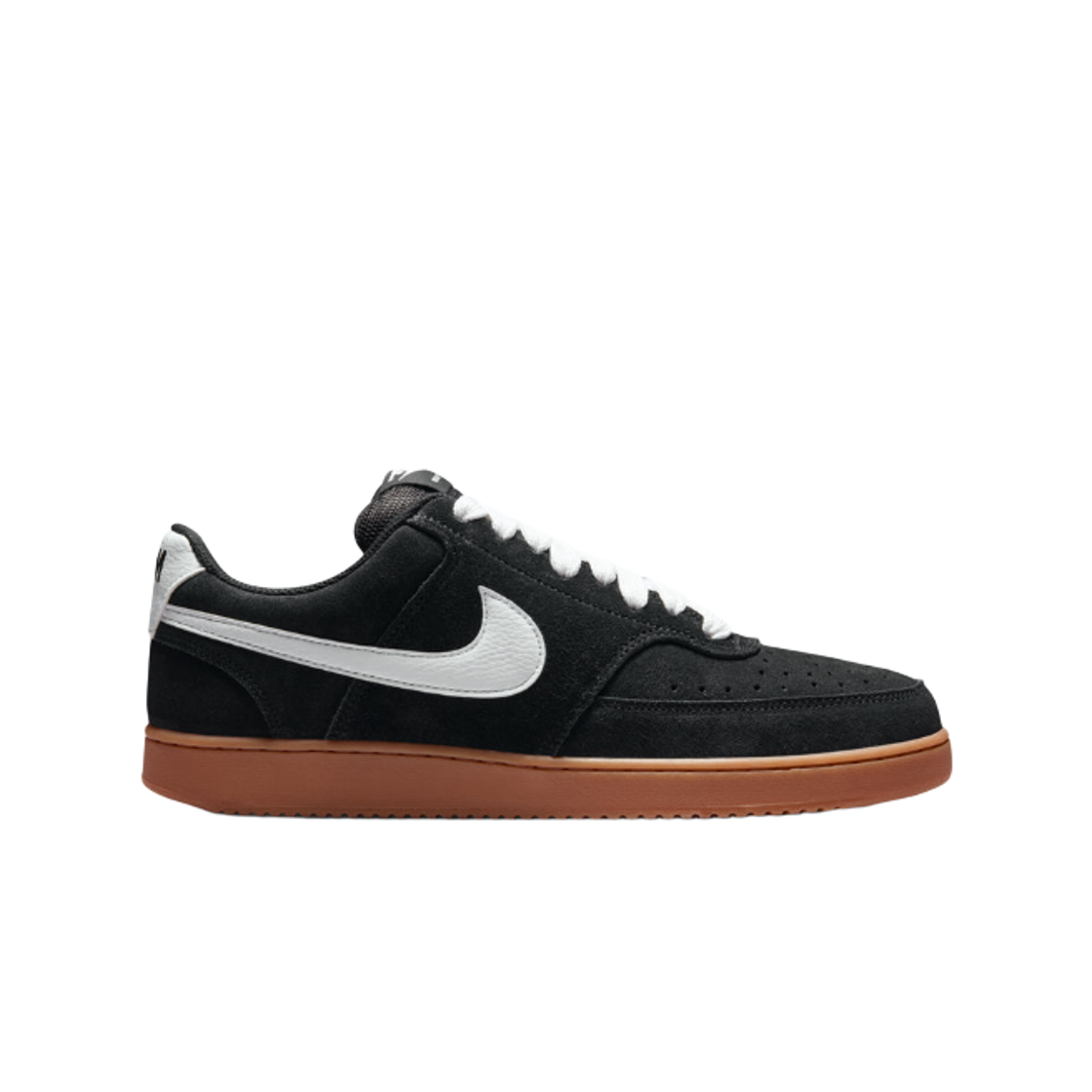 IO7727-001 Nike Court Vision Low Black Gum Medium Brown