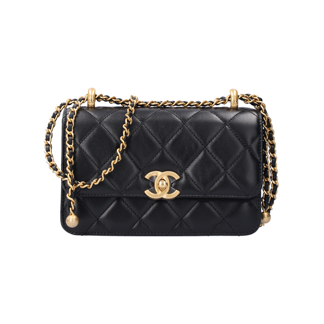 샤넬 AS2615 공방 체인 미니 플랩백 카프스킨 블랙(Chanel AS2615 Atelier Chain Mini Flap Bag in Black Calfskin)
