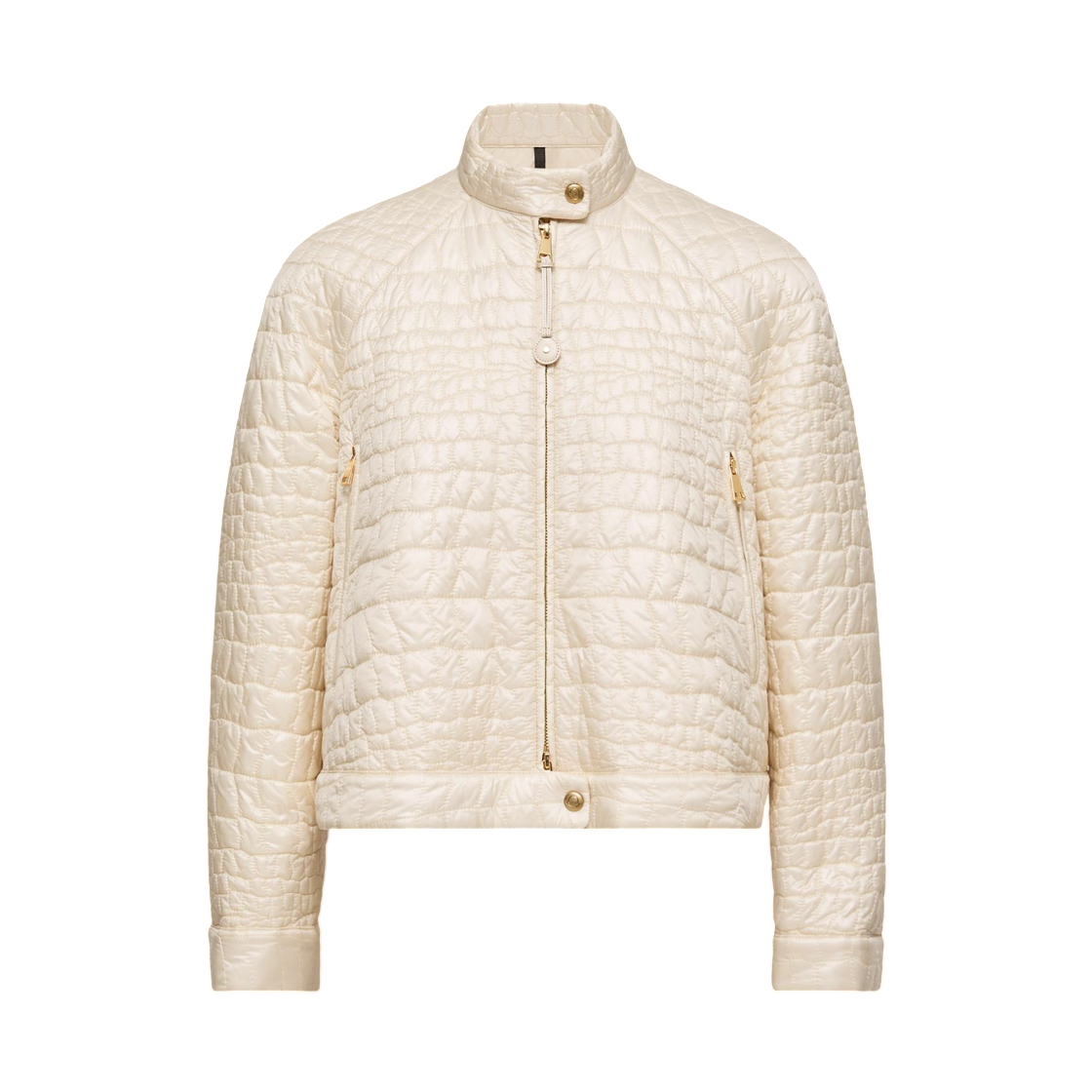 L1-093-1A00053-597YF-20N (W) Moncler Aubrieta Geometric Quilted Short Down Jacket Light Beige - 26SS