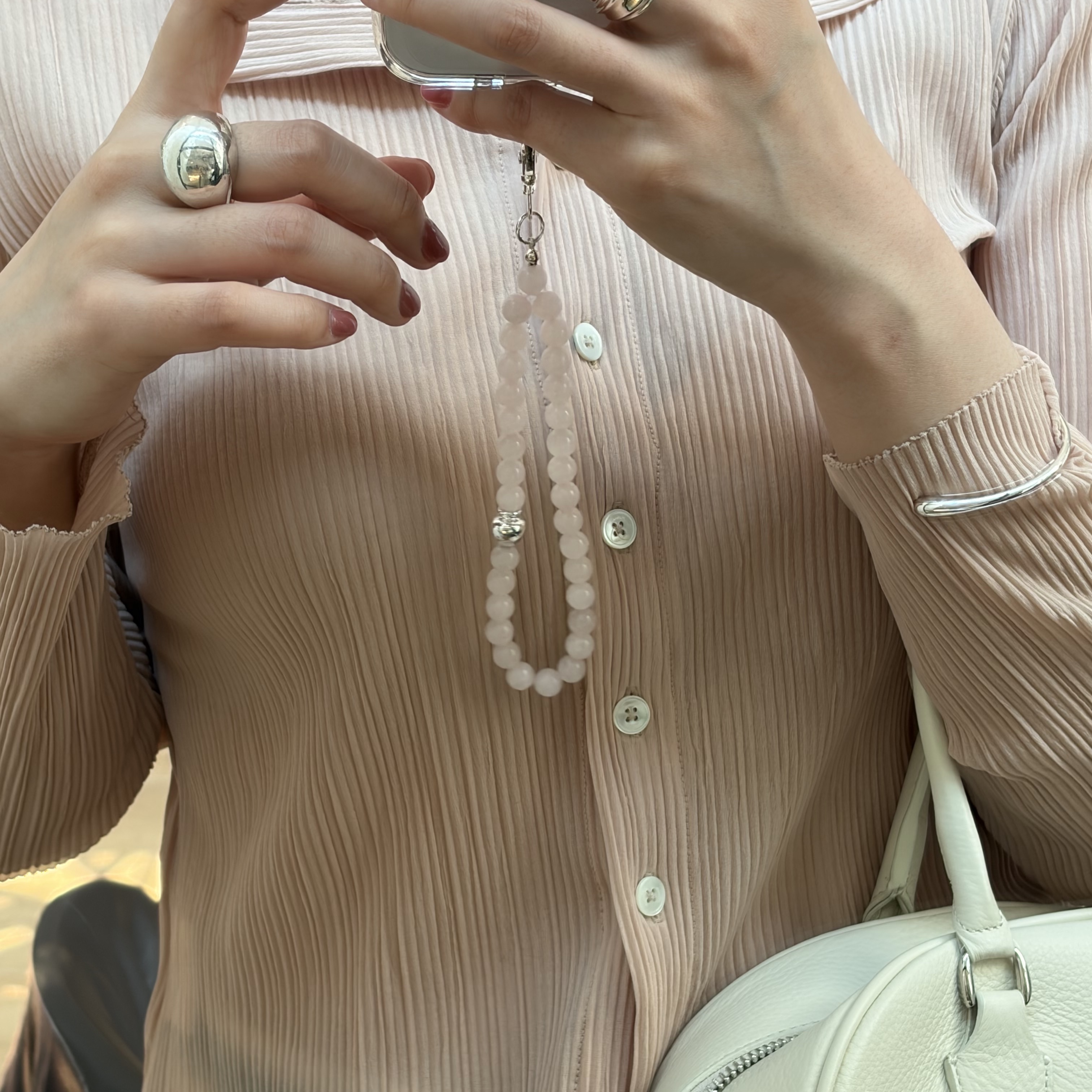 Byweekend Stem Earring Silver, Byweekend Momo Ring Silver 착용 스타일 - 5