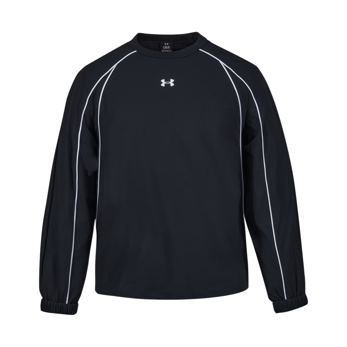 언더아머 APAC 스포츠스타일 우븐 크루 블랙 화이트(Under Armour APAC Sportstyle Woven Crew Black White)