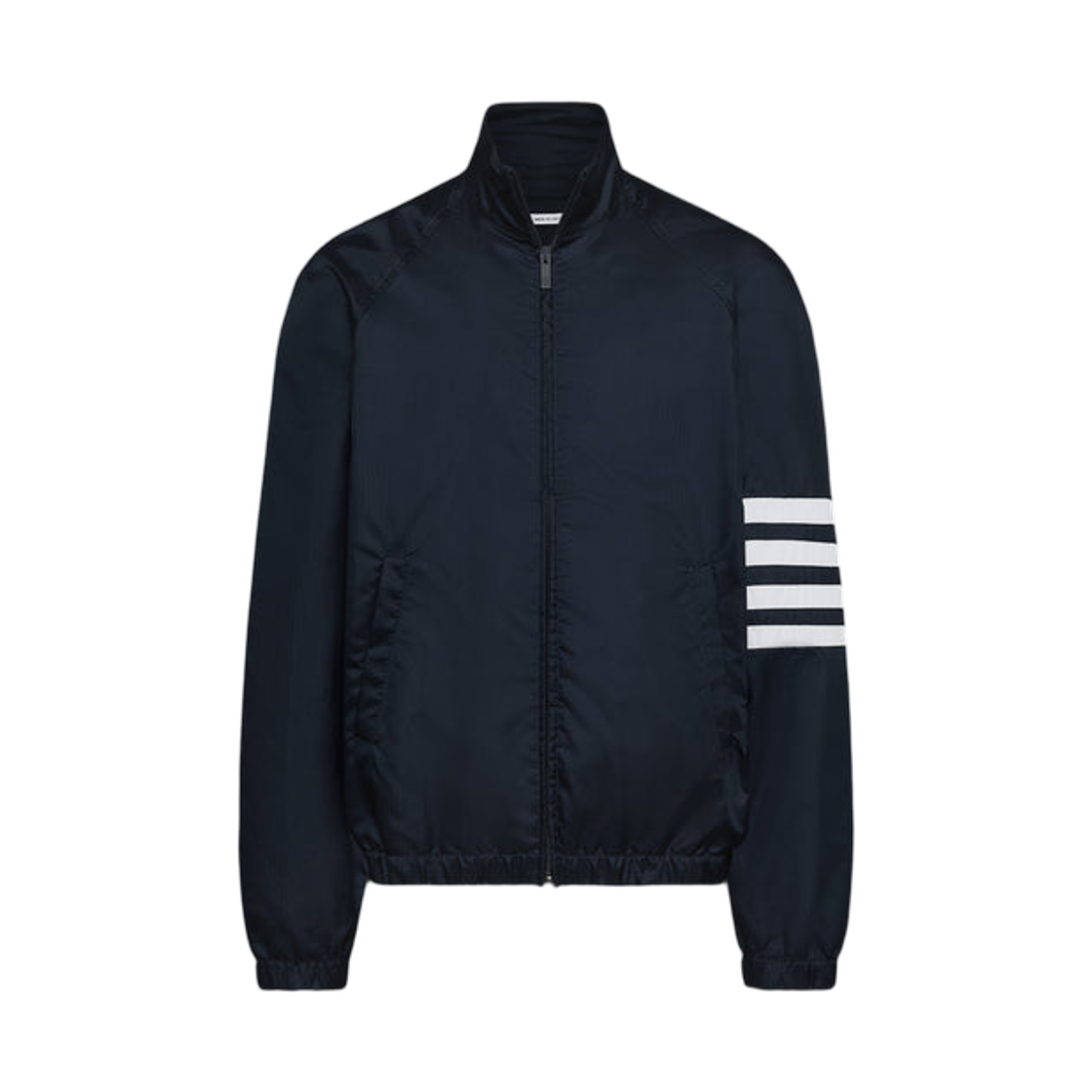 톰브라운 샤이니 립스탑 래글런 사선 트랙 자켓 네이비(Thom Browne Shiny Ripstop Raglan 4-Bar Track Jacket Navy)