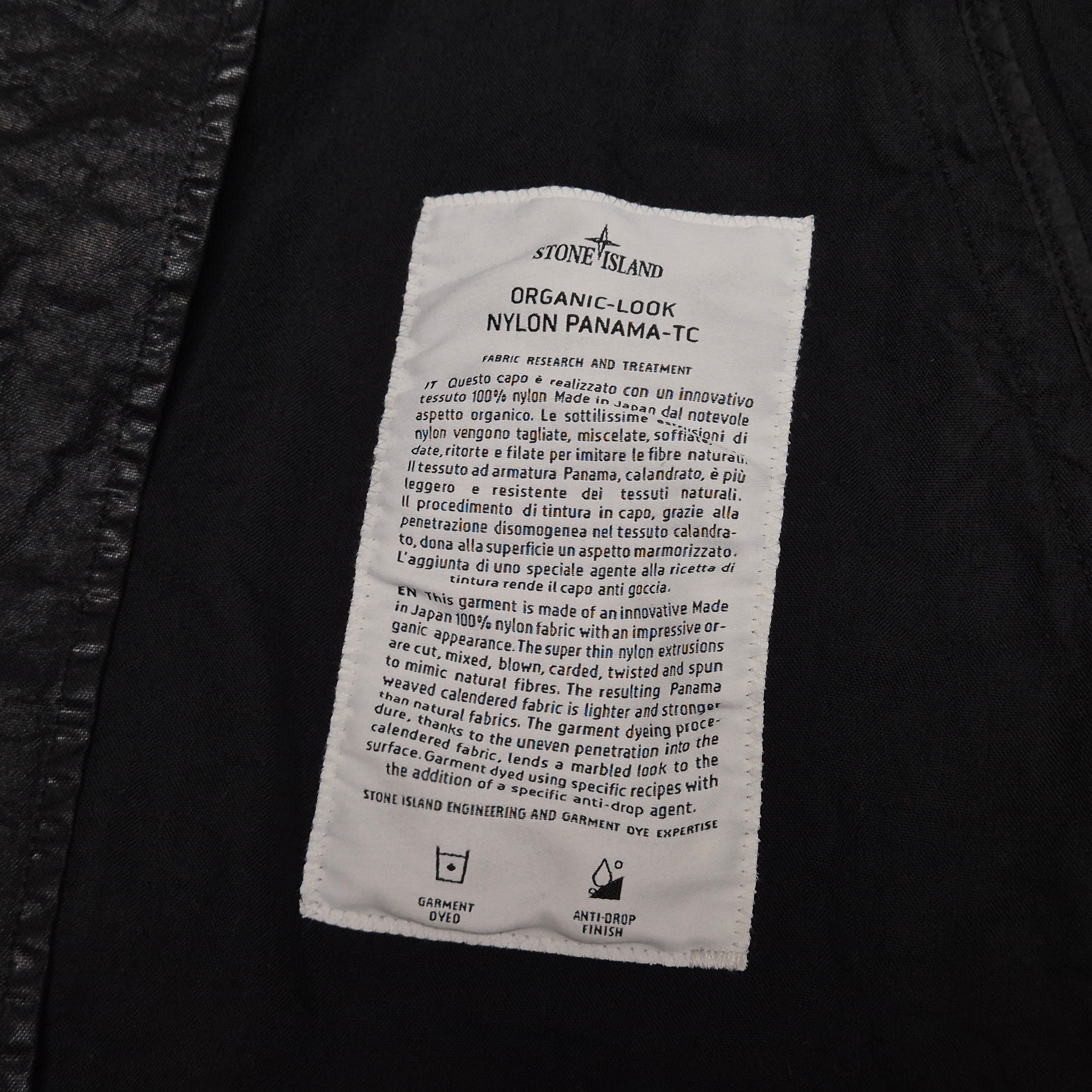 Stone Island 4100053 Organic Look Nylon Panama-TC Hooded Jacket with High-Neck Zip Black - 26SS 착용 스타일 - 5