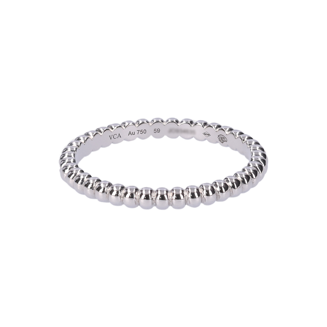 반클리프 VCARPJME00 뻬를리 골드 비즈 링 스몰 18K 화이트 골드 59호(Van Cleef & Arpels Perlee Gold Bead Ring Small 18K White Gold Size 59)