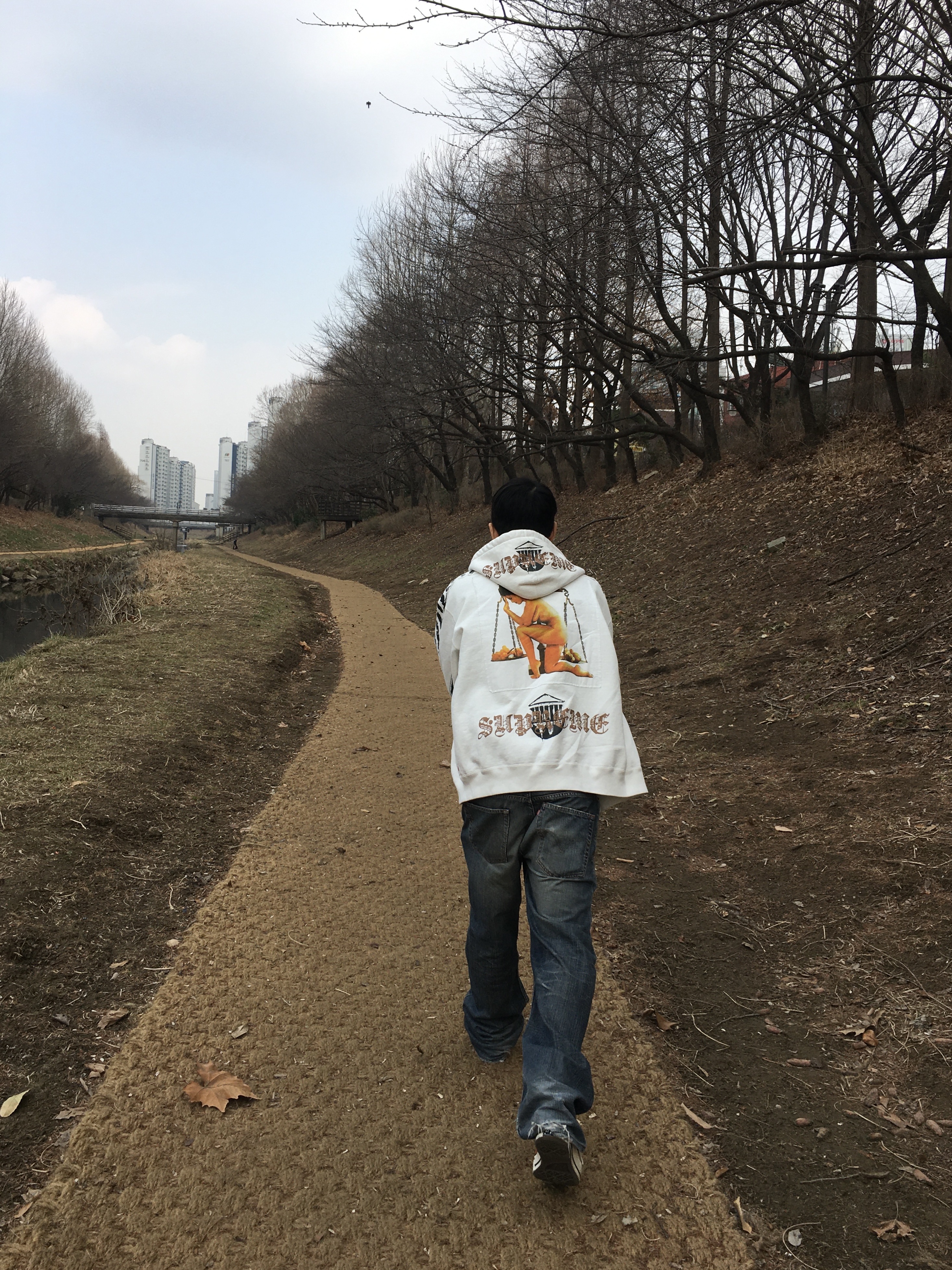 Supreme Wings Zip Up Hooded Sweatshirt Black - 25FW 착용 스타일 - 1