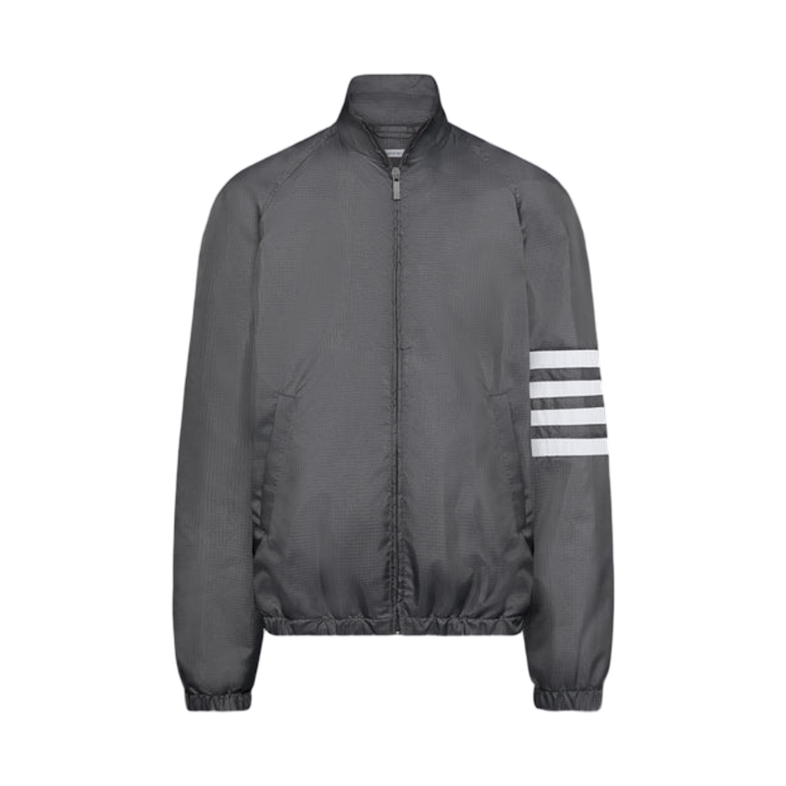 톰브라운 샤이니 립스탑 래글런 사선 트랙 자켓 다크 그레이(Thom Browne Shiny Ripstop Raglan 4-Bar Track Jacket Dark Grey)
